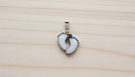 Double Baby Foot Charm - Milky Way Spirit & Soul Keepsakes