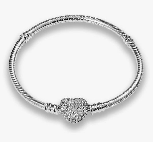 Pandora Style Bracelet with Heart - Milky Way Spirit & Soul Keepsakes
