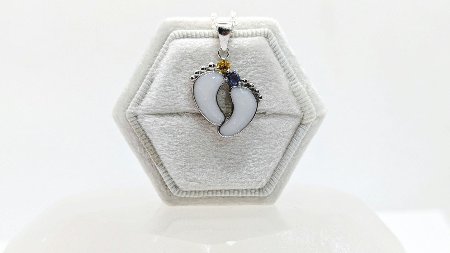 Double Baby Foot Charm - Milky Way Spirit & Soul Keepsakes