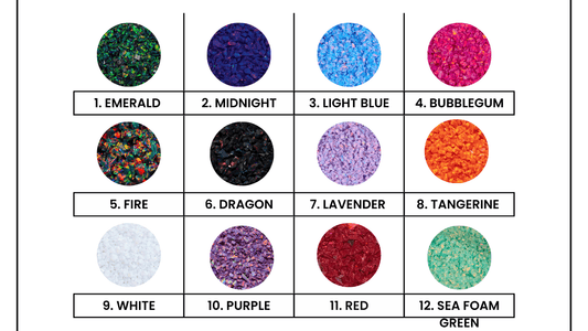 Color swatches labeled with names on a white background