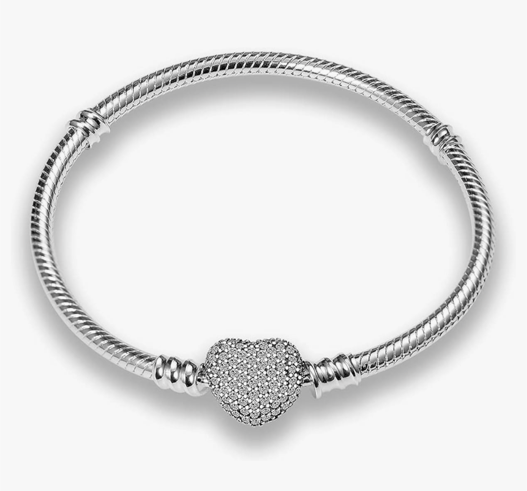 Pandora Style Bracelet with Heart - Milky Way Spirit & Soul Keepsakes