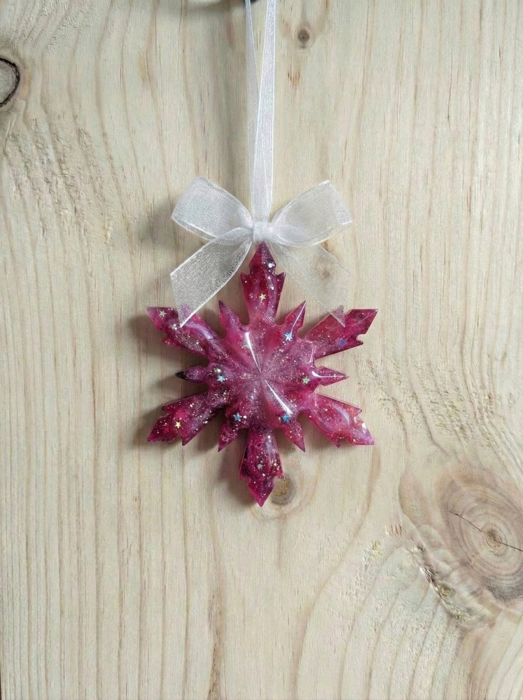 Snow Flakes Christmas Decorations. Set of Three. - Milky Way Spirit & Soul Keepsakes