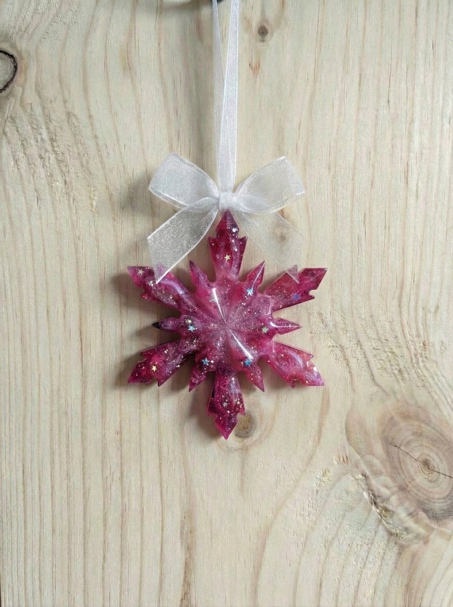 Snow Flakes Christmas Decorations. Set of Three. - Milky Way Spirit & Soul Keepsakes